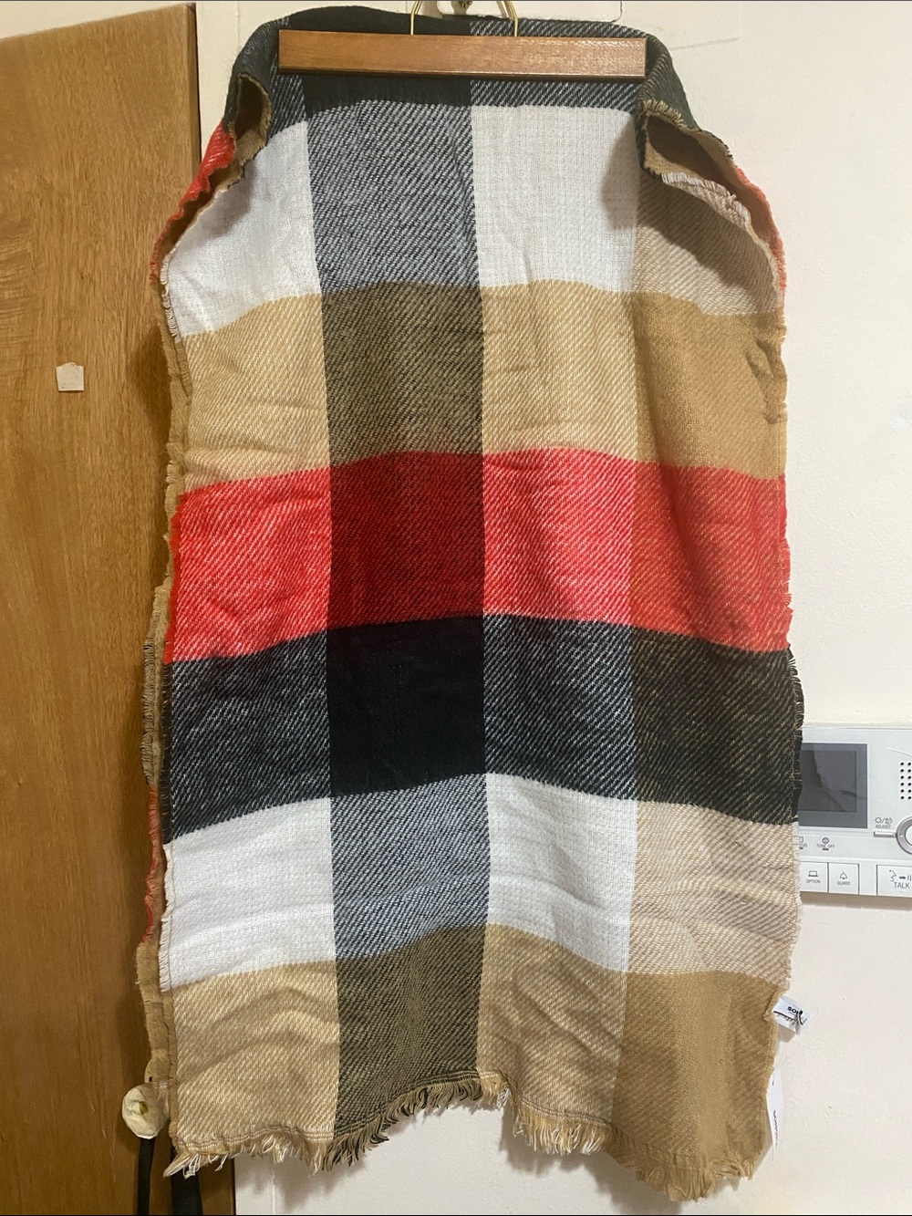 Blanket Scarf in Tan, Red, Black Open to Offers! New